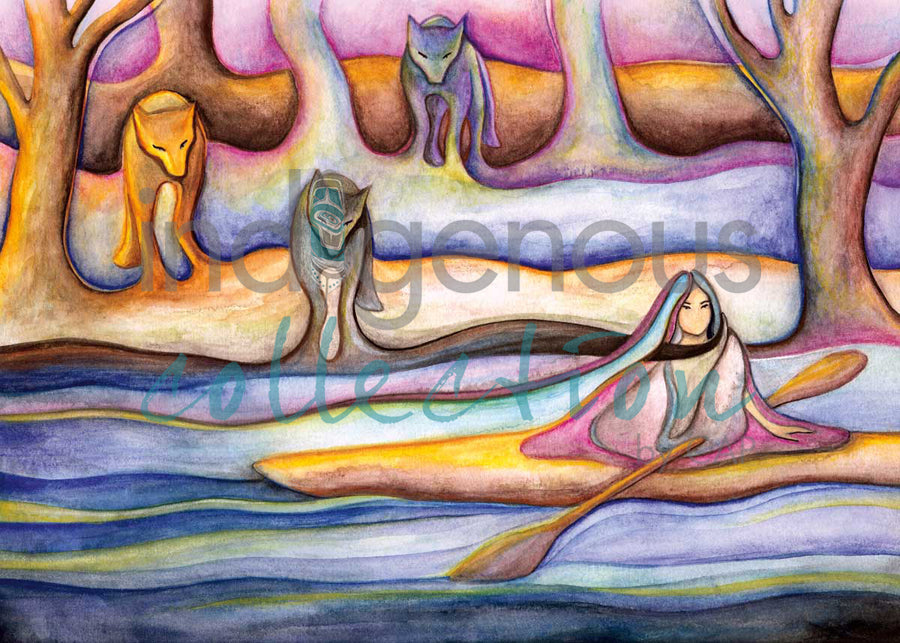 Early Evening Flowing into Fall / Soirée Glissant vers l'Automne by artist Nathalie Coutou