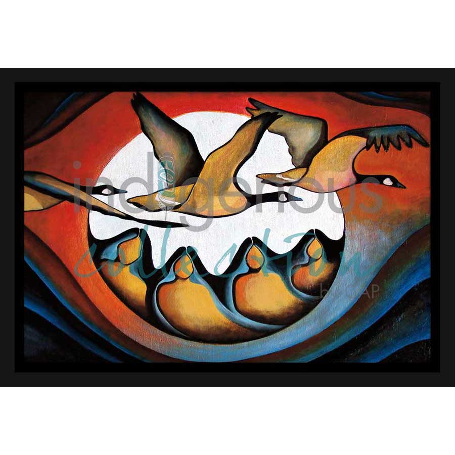 Geese Spirit / L'Esprit de l'Outarde by artist Nathalie Coutou - Mi’kmaq Métis. Indigenous Collection