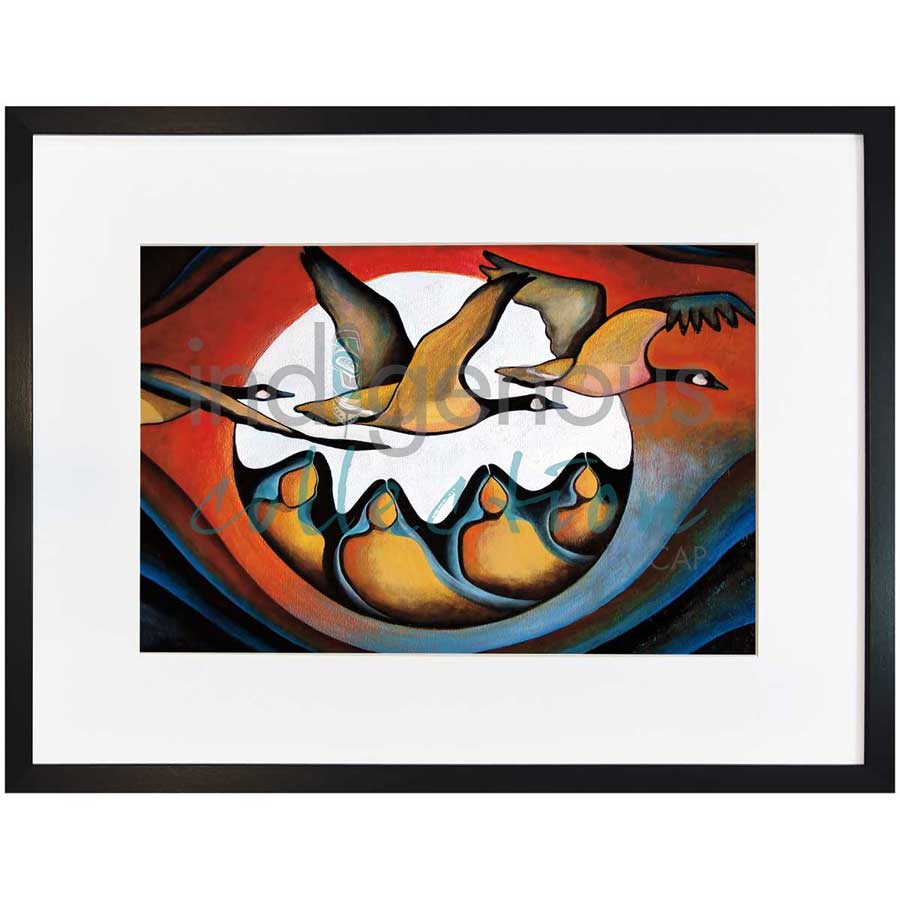Geese Spirit / L'Esprit de l'Outarde by artist Nathalie Coutou - Mi’kmaq Métis. Indigenous Collection