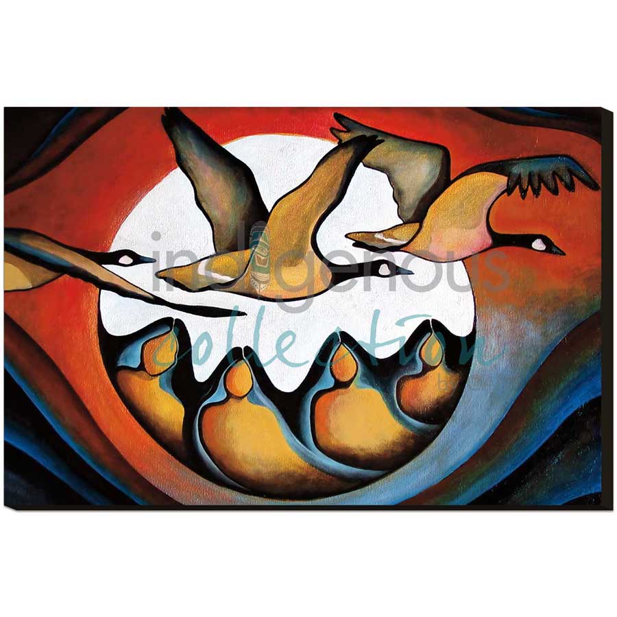 Geese Spirit / L'Esprit de l'Outarde by artist Nathalie Coutou - Mi’kmaq Métis. Indigenous Collection