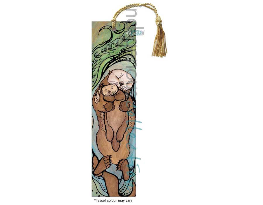 Motter Love / Loutre Mère Bookmark by artist Nathalie Coutou