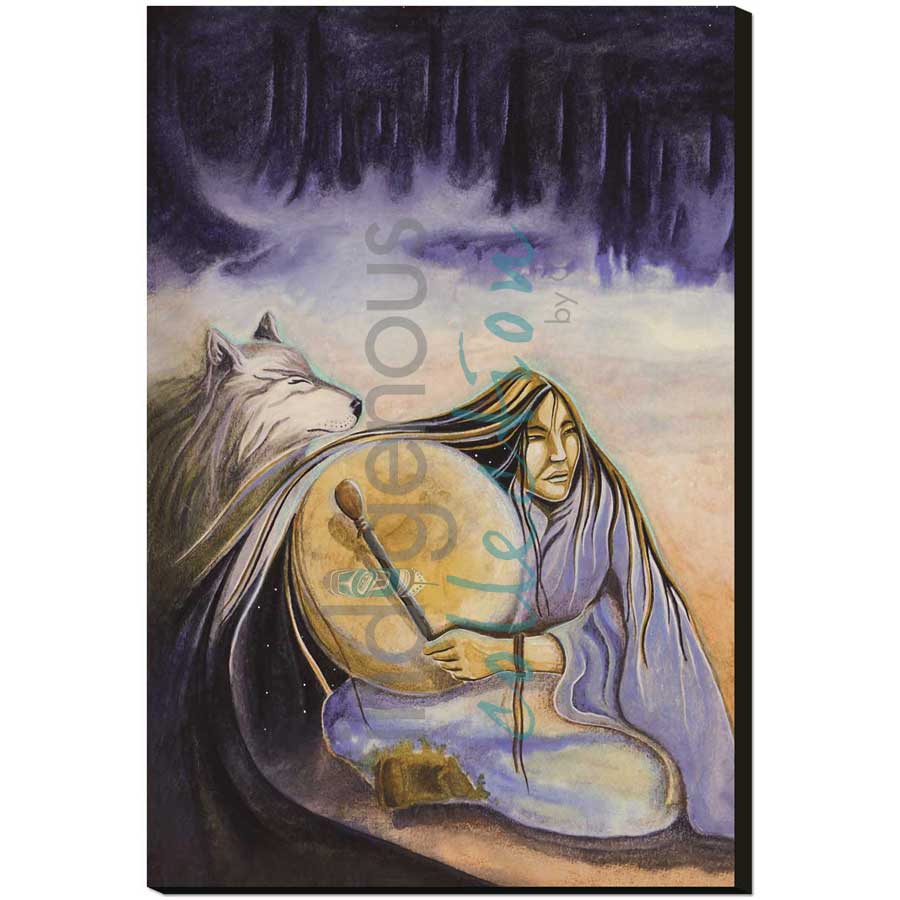 Teachings / Le Chant du Tambour by artist Nathalie Coutou - Mi’kmaq Métis. Indigenous Collection