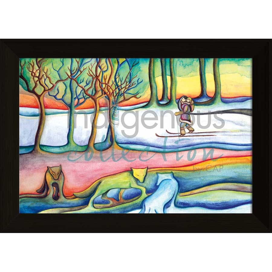 Winter Wolves / Loups d'Hiver by artist Nathalie Coutou - Mi’kmaq Métis. Indigenous Collection