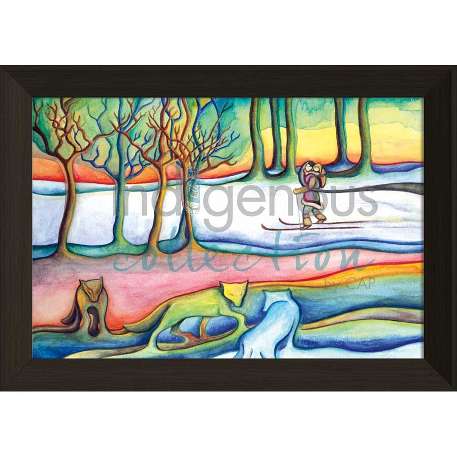 Winter Wolves / Loups d'Hiver by artist Nathalie Coutou - Mi’kmaq Métis. Indigenous Collection