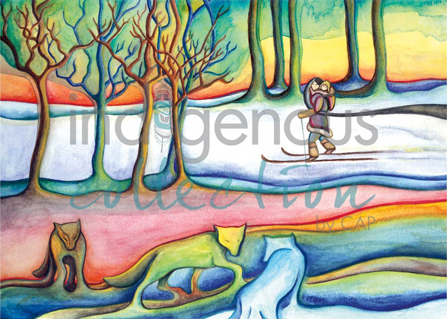 Winter Wolves / Loups d'Hiver by artist Nathalie Coutou