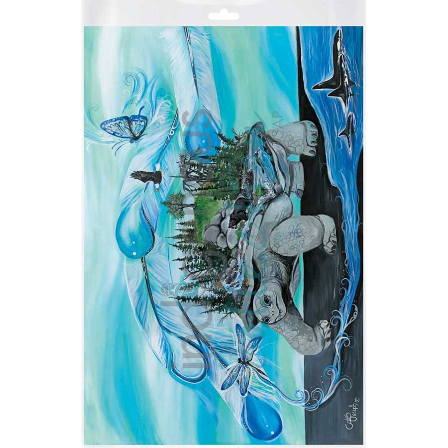 Turtle Island by artist Carla Joseph - Métis/Cree. Indigenous Collection