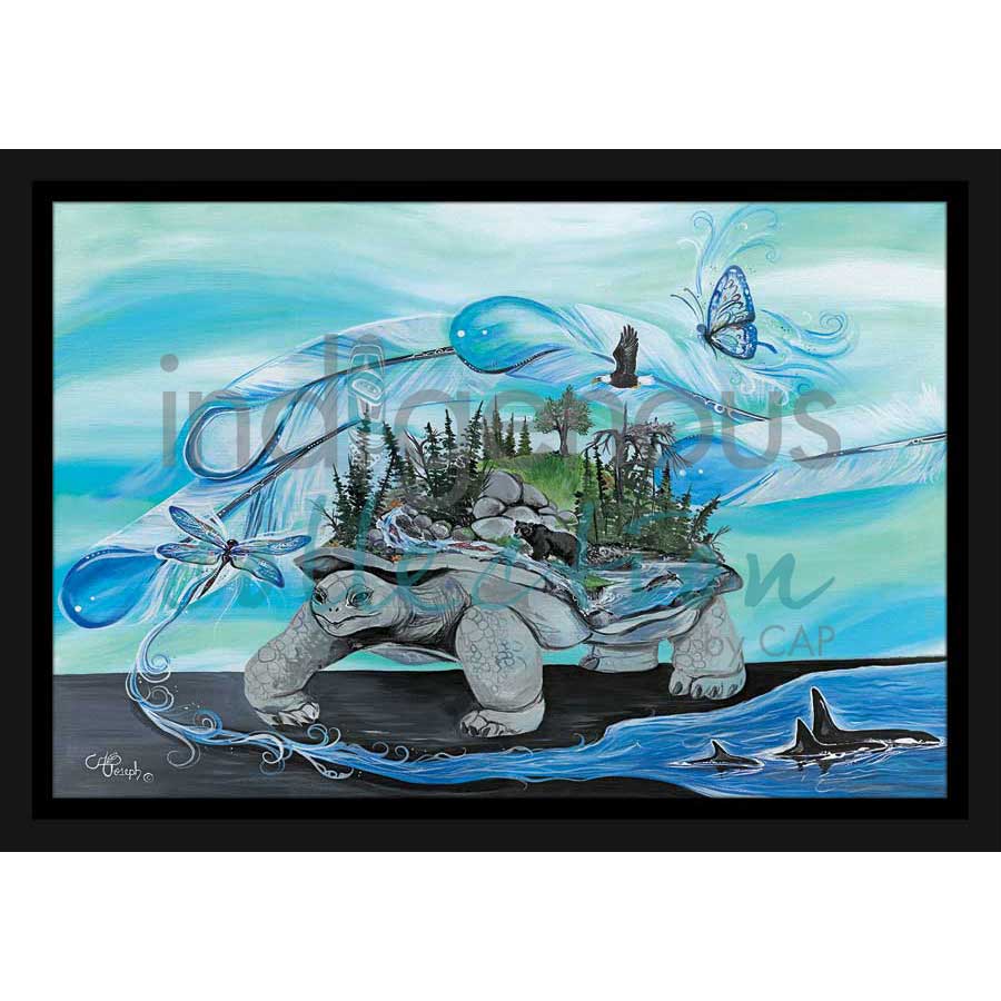 Turtle Island by artist Carla Joseph - Métis/Cree. Indigenous Collection