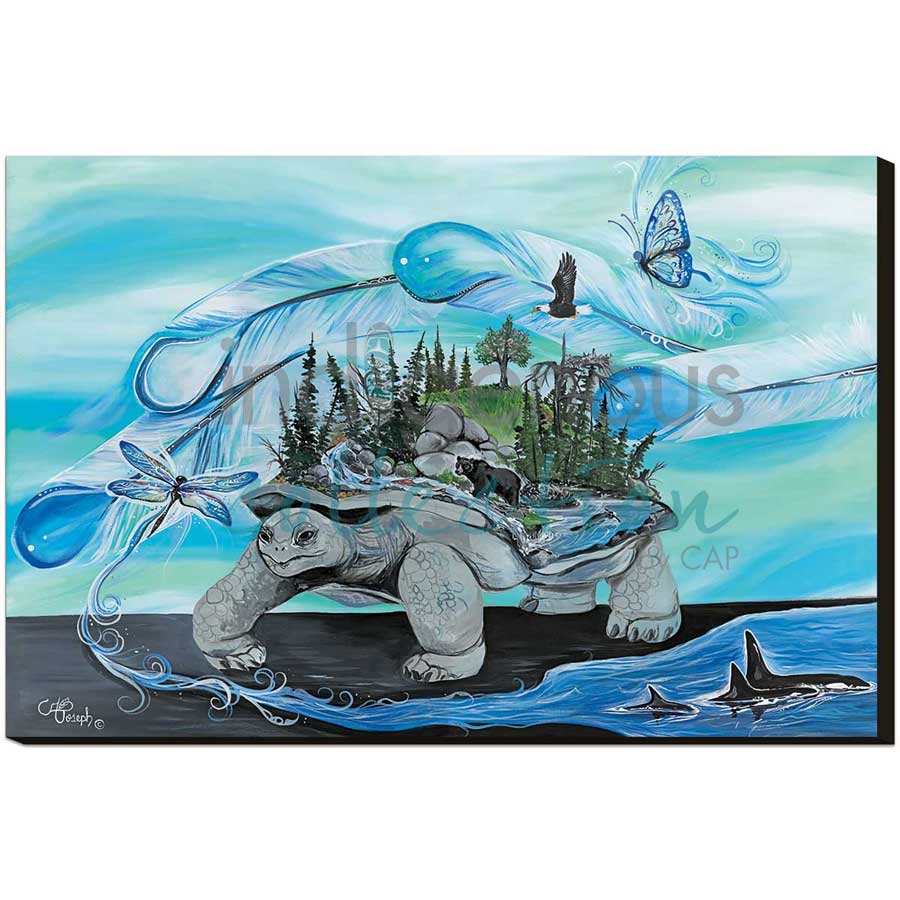 Turtle Island by artist Carla Joseph - Métis/Cree. Indigenous Collection