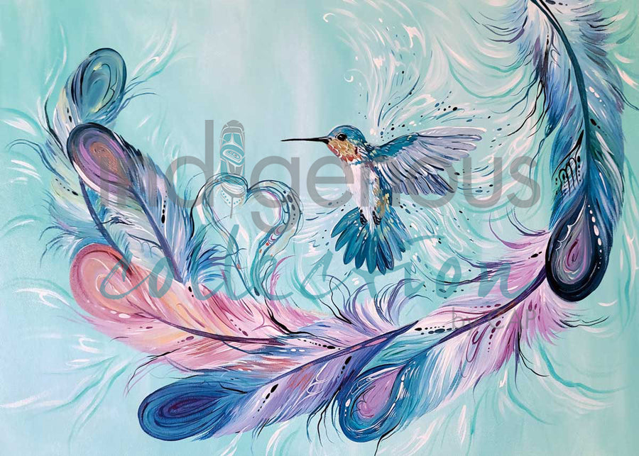 Hummingbird Feathers by artist Carla Joseph