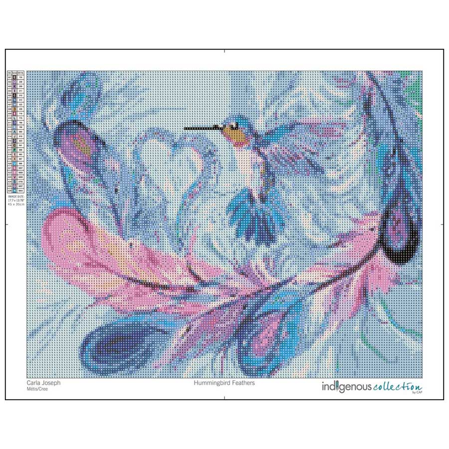 Hummingbird Feathers Diamond Art Kit by artist Carla Joseph
