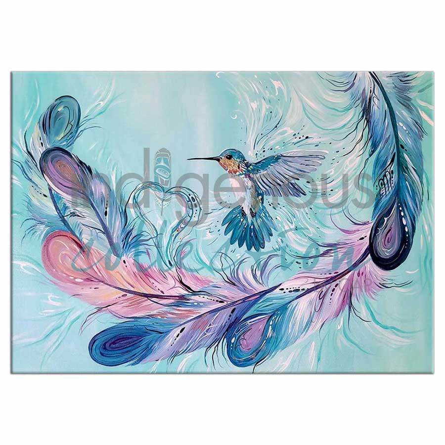 Hummingbird Feathers Magnets by artist Carla Joseph