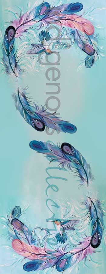 Hummingbird Feathers Eco Scarf by artist Carla Joseph