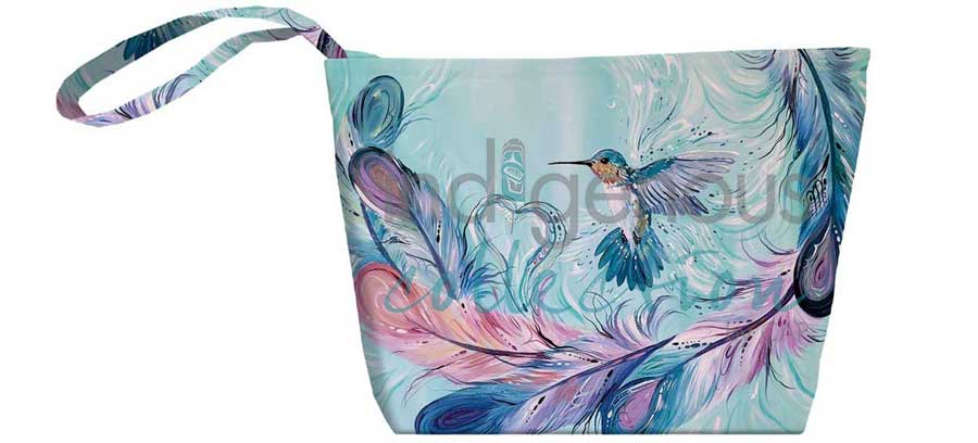 Hummingbird Feathers Small Tote Bag by artist Carla Joseph