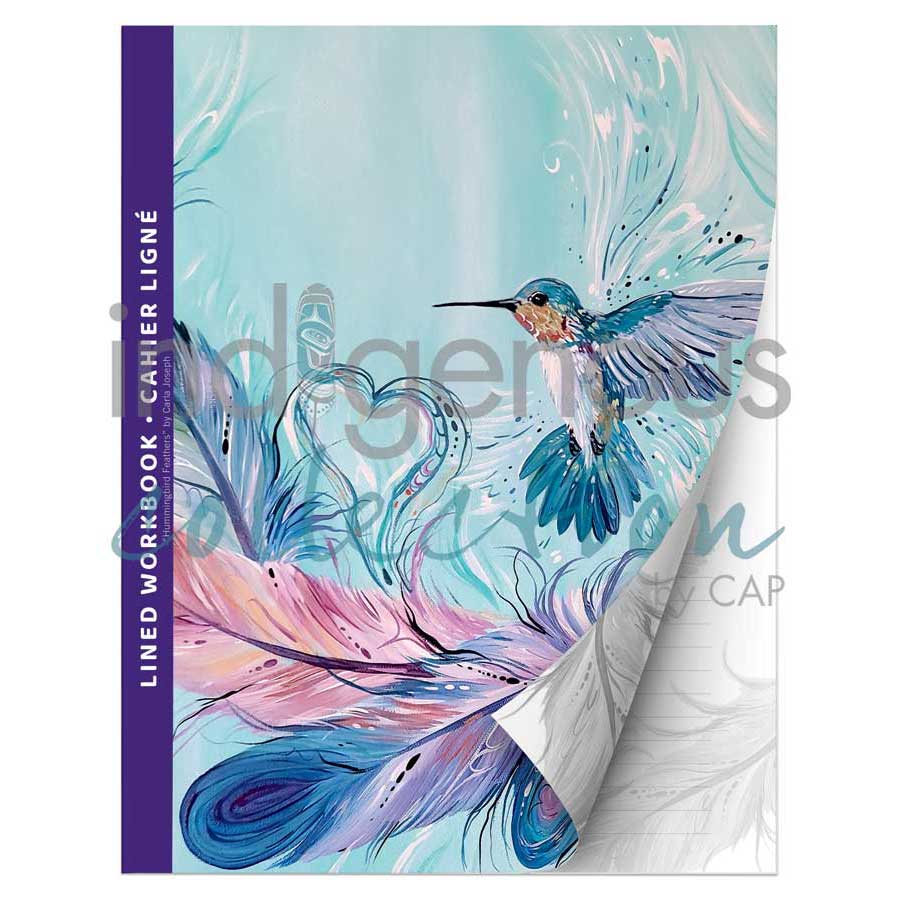 Hummingbird Feathers Workbook by artist Carla Joseph. Indigenous Collection.