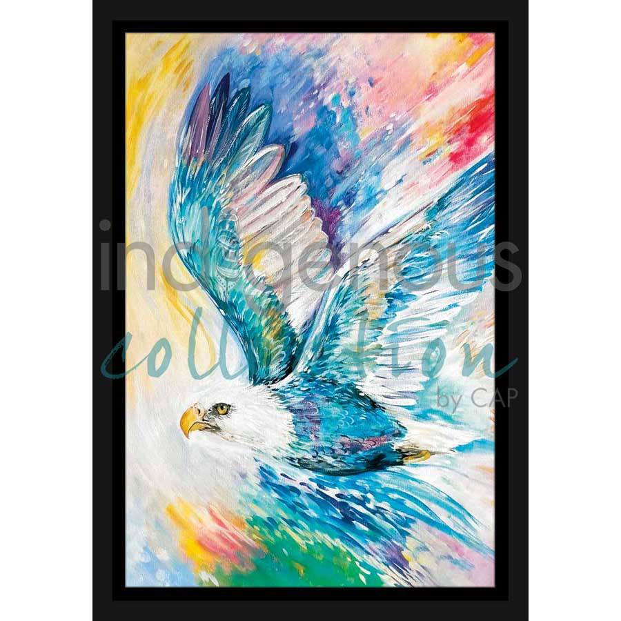 Eagle of Many Colours by artist Carla Joseph - Métis/Cree. Indigenous Collection