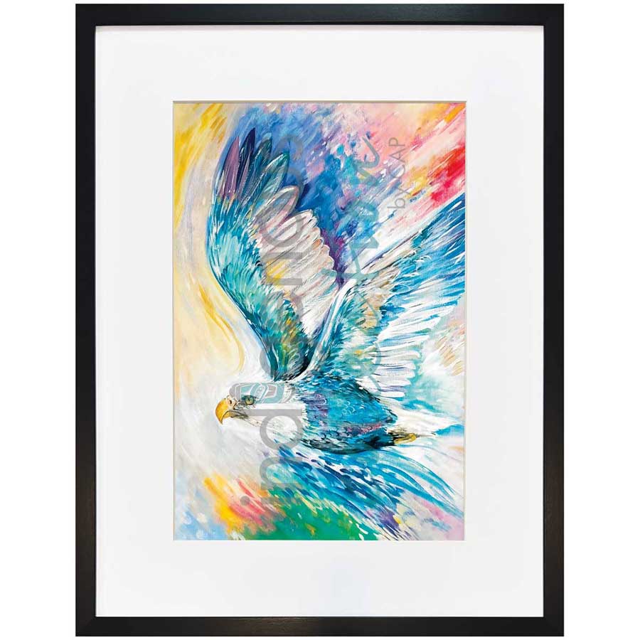 Eagle of Many Colours by artist Carla Joseph - Métis/Cree. Indigenous Collection