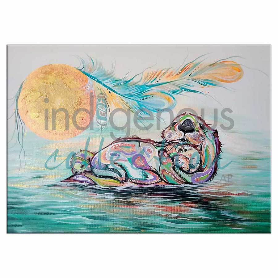 Otter Family Magnets by artist Carla Joseph