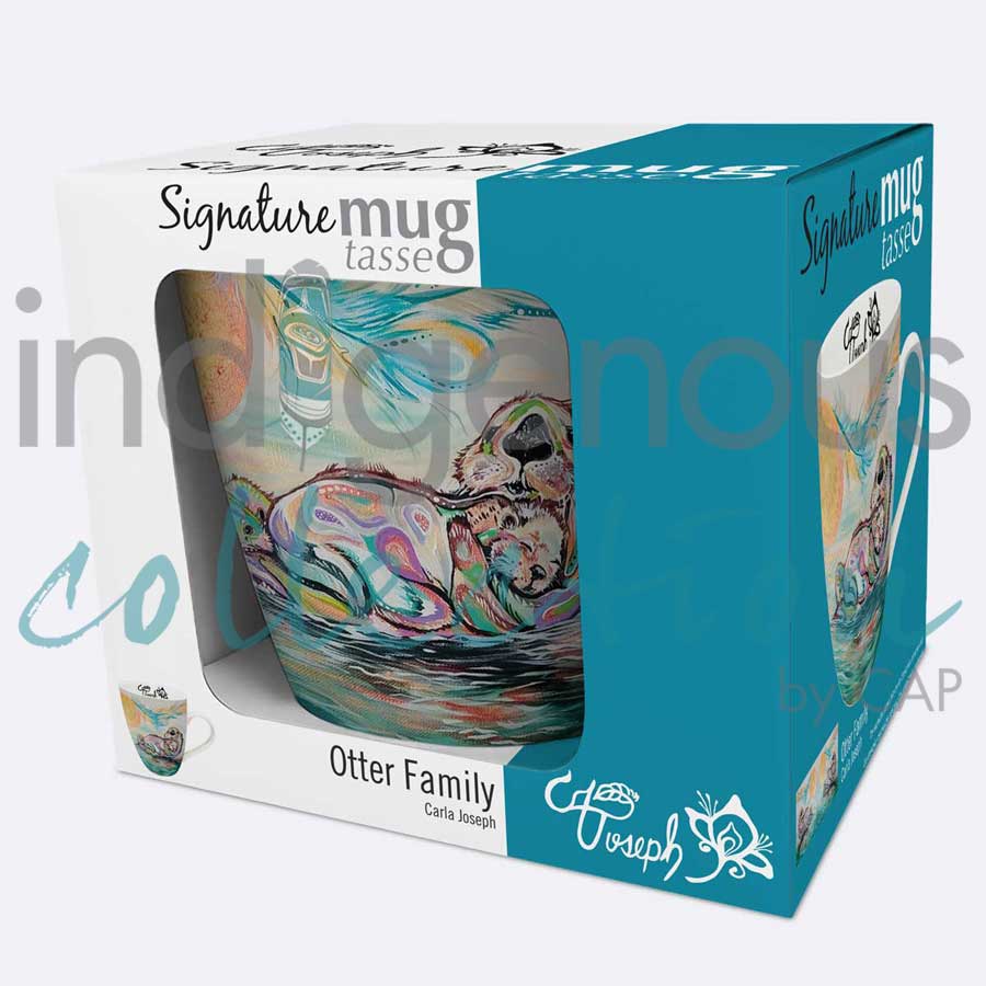 Otter Family 18 oz. Signature Mug by artist Carla Joseph
