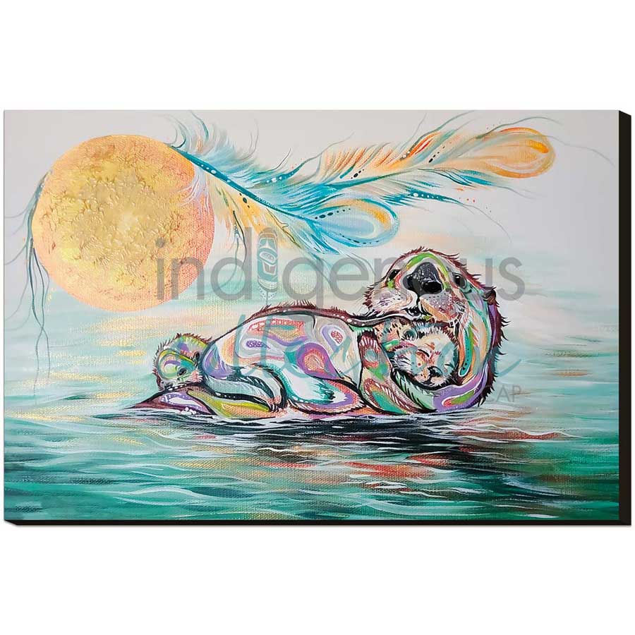 Otter Family by artist Carla Joseph - Métis/Cree. Indigenous Collection