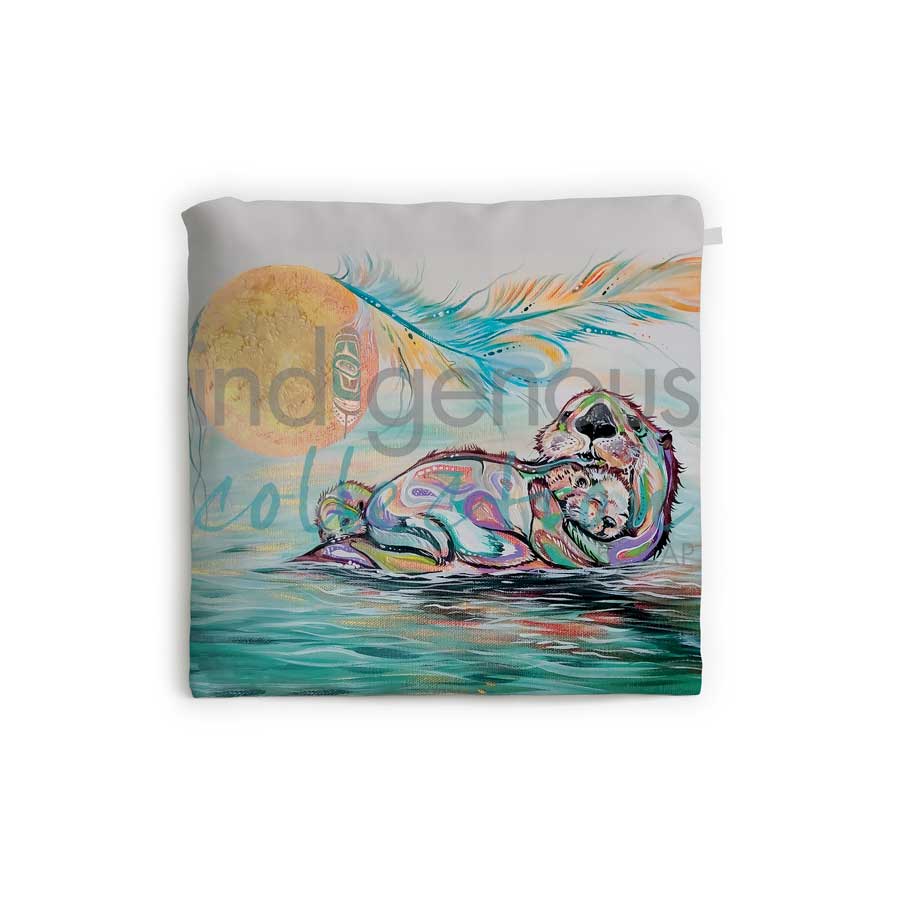 Otter Family Reusable Shopping Bag by artist Carla Joseph