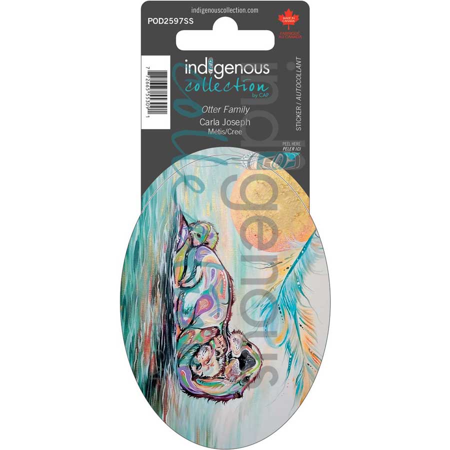 Otter Family Sticker by artist Carla Joseph