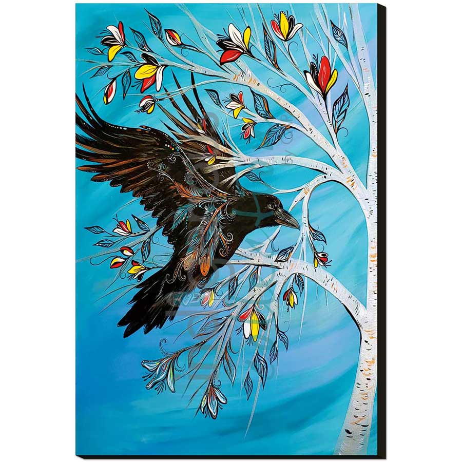 Raven Tree by artist Carla Joseph - Métis/Cree. Indigenous Collection