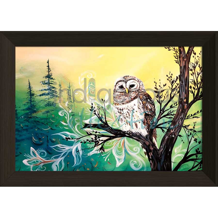 Wise Owl by artist Carla Joseph - Métis/Cree. Indigenous Collection