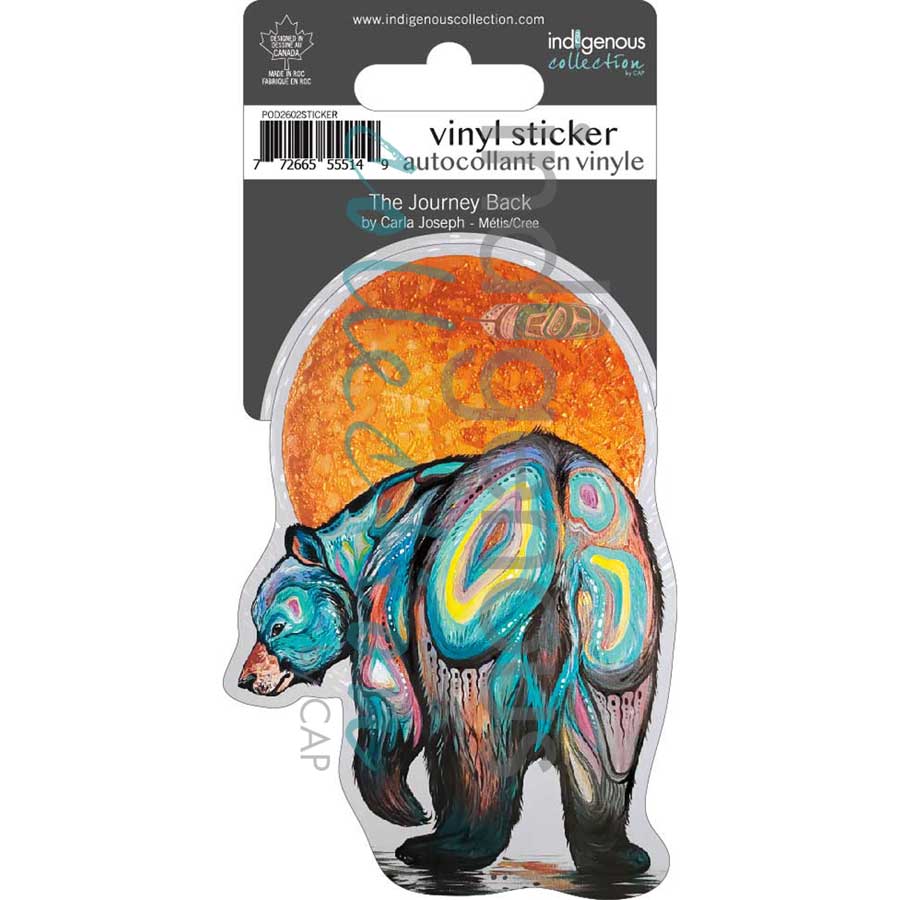 The Journey Back Vinyl Die-Cut Sticker by artist Carla Joseph