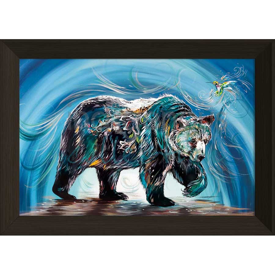 Bear With Hummingbird by artist Carla Joseph - Métis/Cree. Indigenous Collection