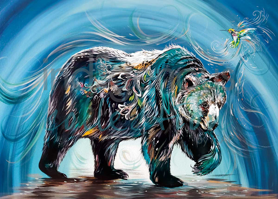 Bear With Hummingbird by artist Carla Joseph