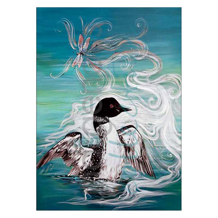 Loon with Dragonfly Canvas Prints