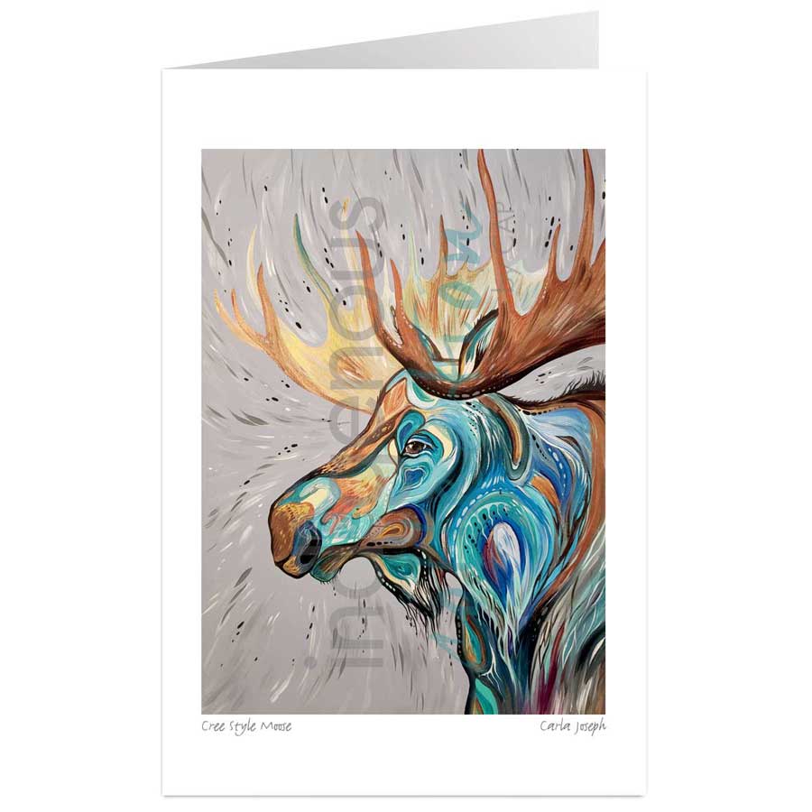 Cree Style Moose by artist Carla Joseph