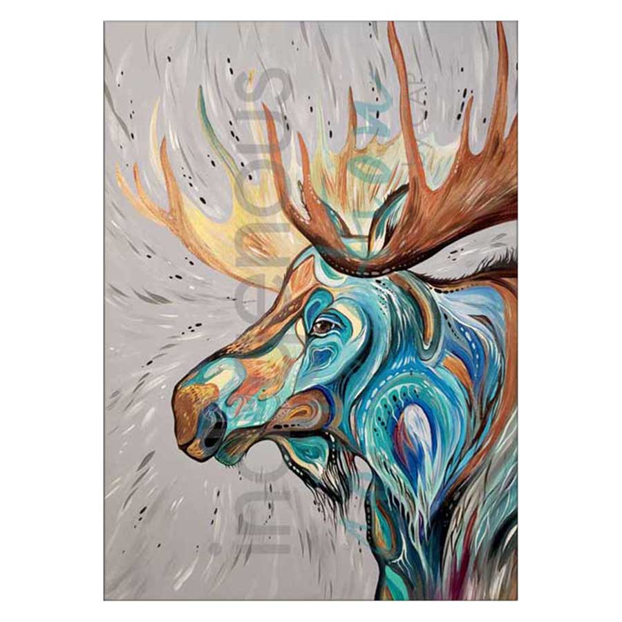 Cree Style Moose Canvas Prints