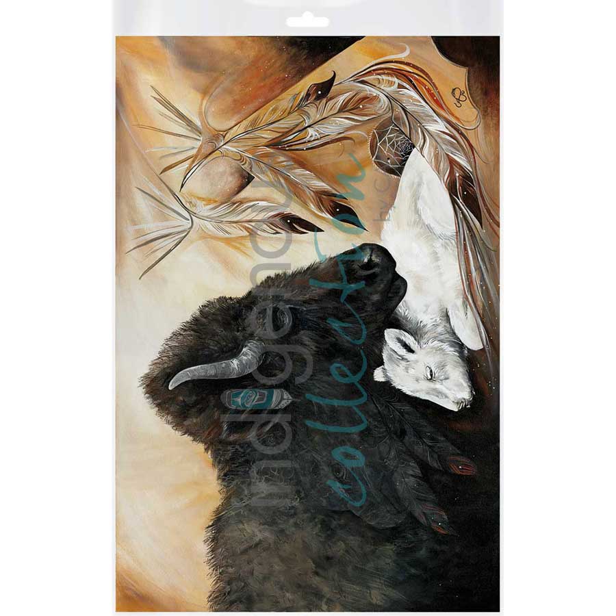 White Buffalo by artist Carla Joseph - Métis/Cree. Indigenous Collection