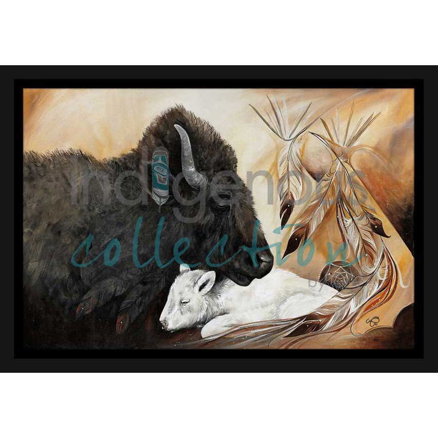 White Buffalo by artist Carla Joseph - Métis/Cree. Indigenous Collection