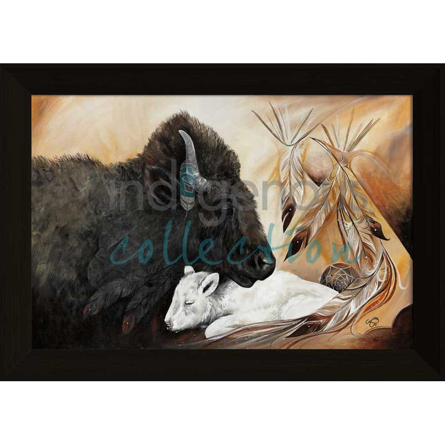 White Buffalo by artist Carla Joseph - Métis/Cree. Indigenous Collection
