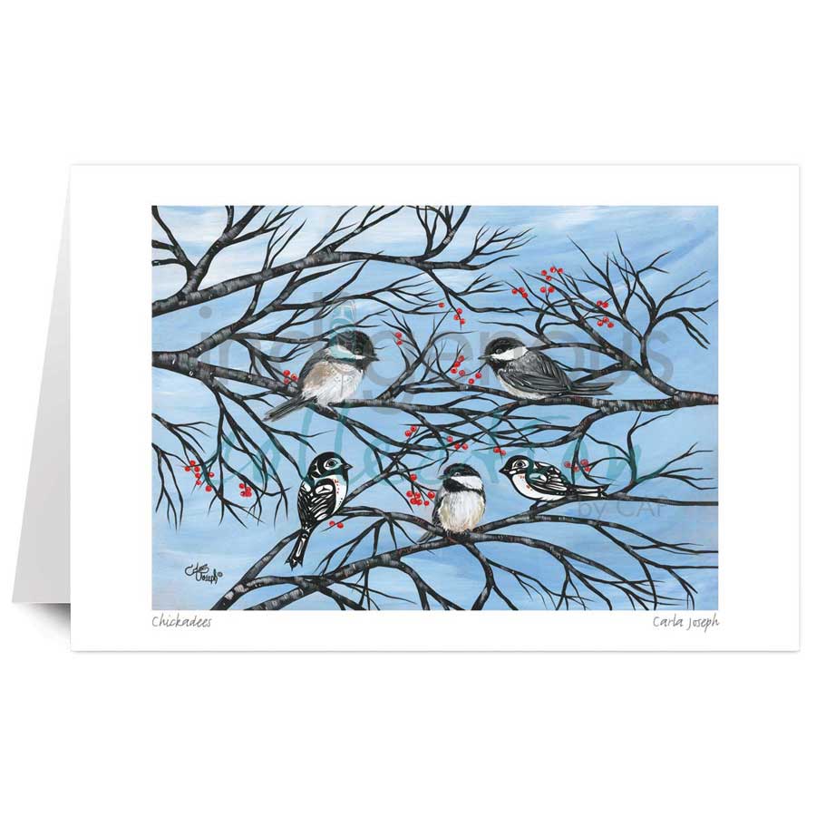 Chickadees by artist Carla Joseph
