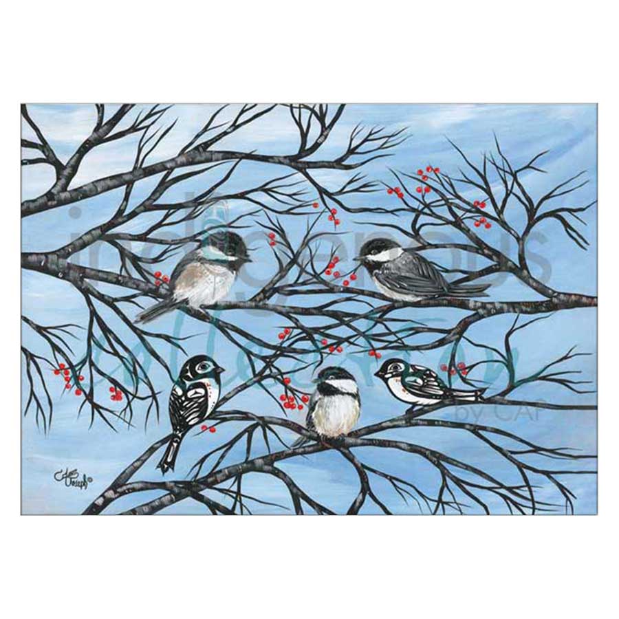 Chickadees Canvas Prints