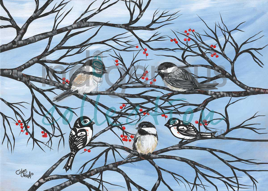 Chickadees by artist Carla Joseph