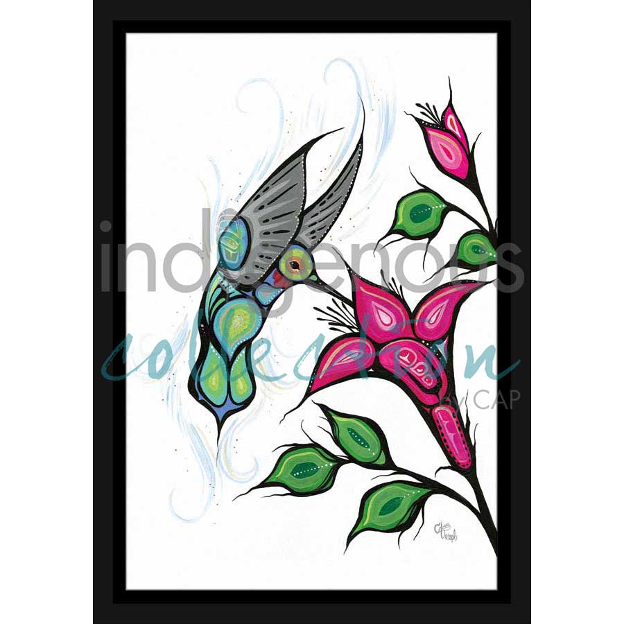 Flight of the Hummingbird by artist Carla Joseph - Métis/Cree. Indigenous Collection