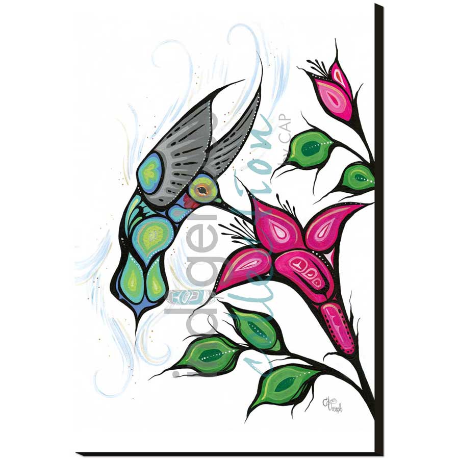 Flight of the Hummingbird by artist Carla Joseph - Métis/Cree. Indigenous Collection