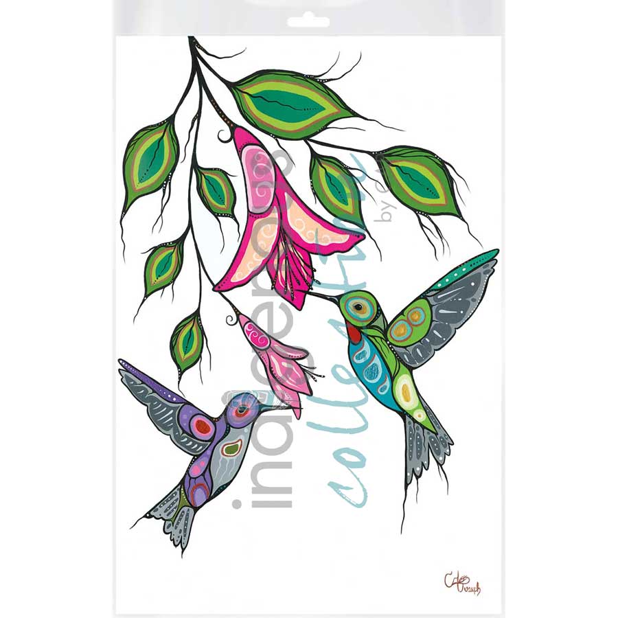 Cree Hummingbirds by artist Carla Joseph - Métis/Cree. Indigenous Collection