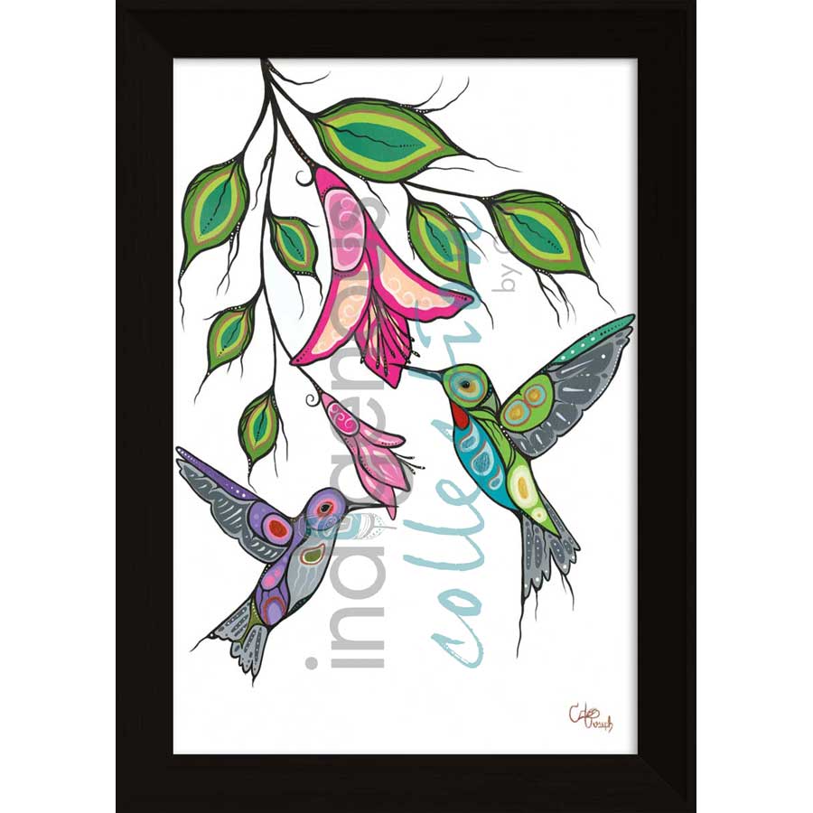 Cree Hummingbirds by artist Carla Joseph - Métis/Cree. Indigenous Collection