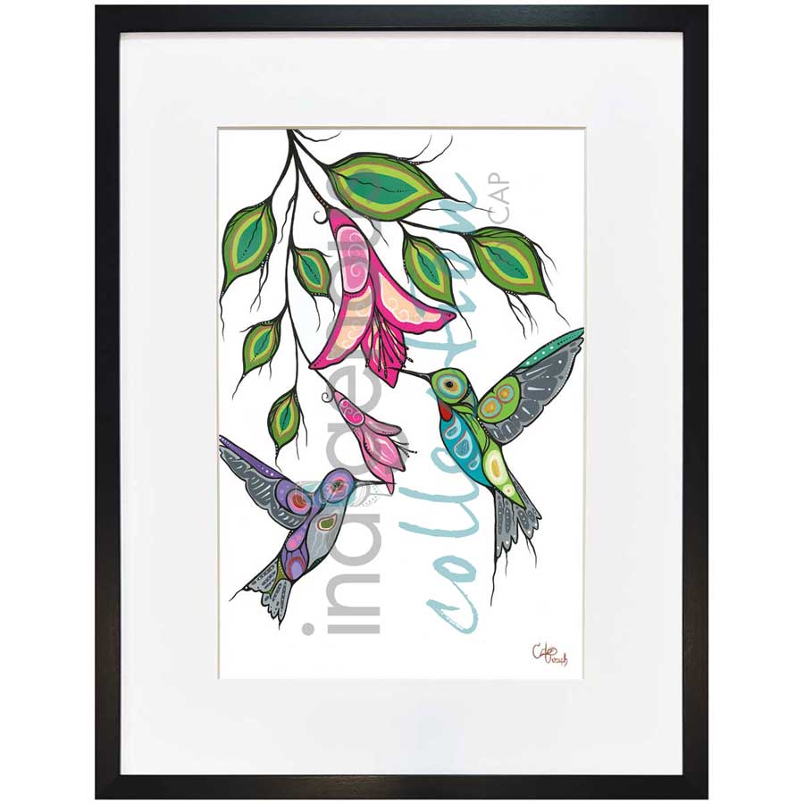 Cree Hummingbirds by artist Carla Joseph - Métis/Cree. Indigenous Collection