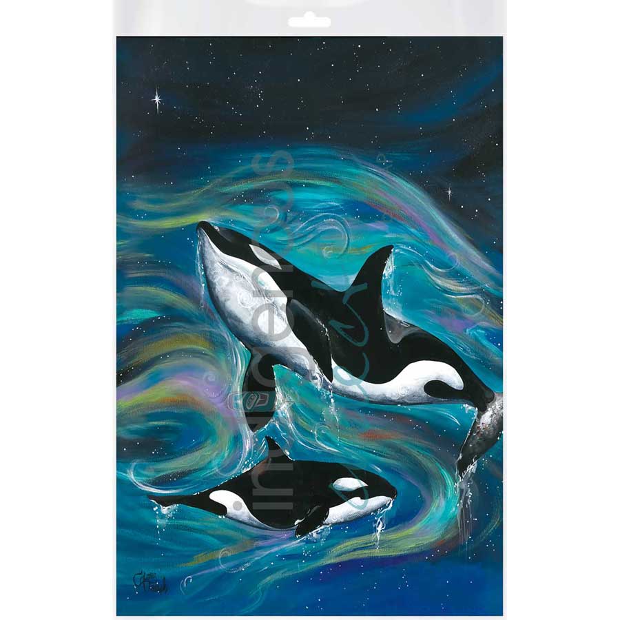 Killer Whales by artist Carla Joseph - Métis/Cree. Indigenous Collection