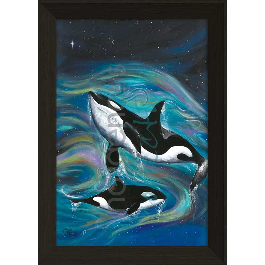 Killer Whales by artist Carla Joseph - Métis/Cree. Indigenous Collection