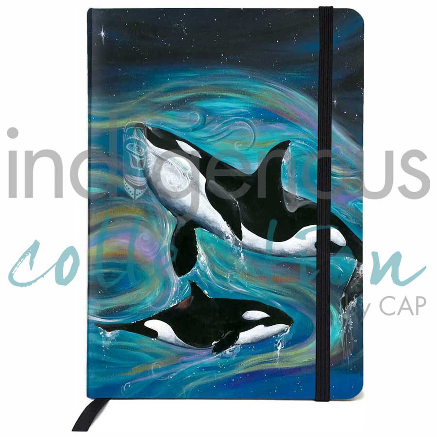 Killer Whales Journal by artist Carla Joseph. Indigenous Collection.