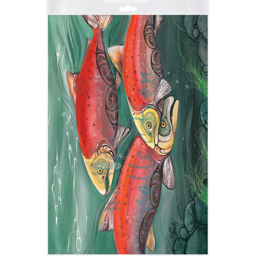 Salmon Run by artist Carla Joseph - Métis/Cree. Indigenous Collection