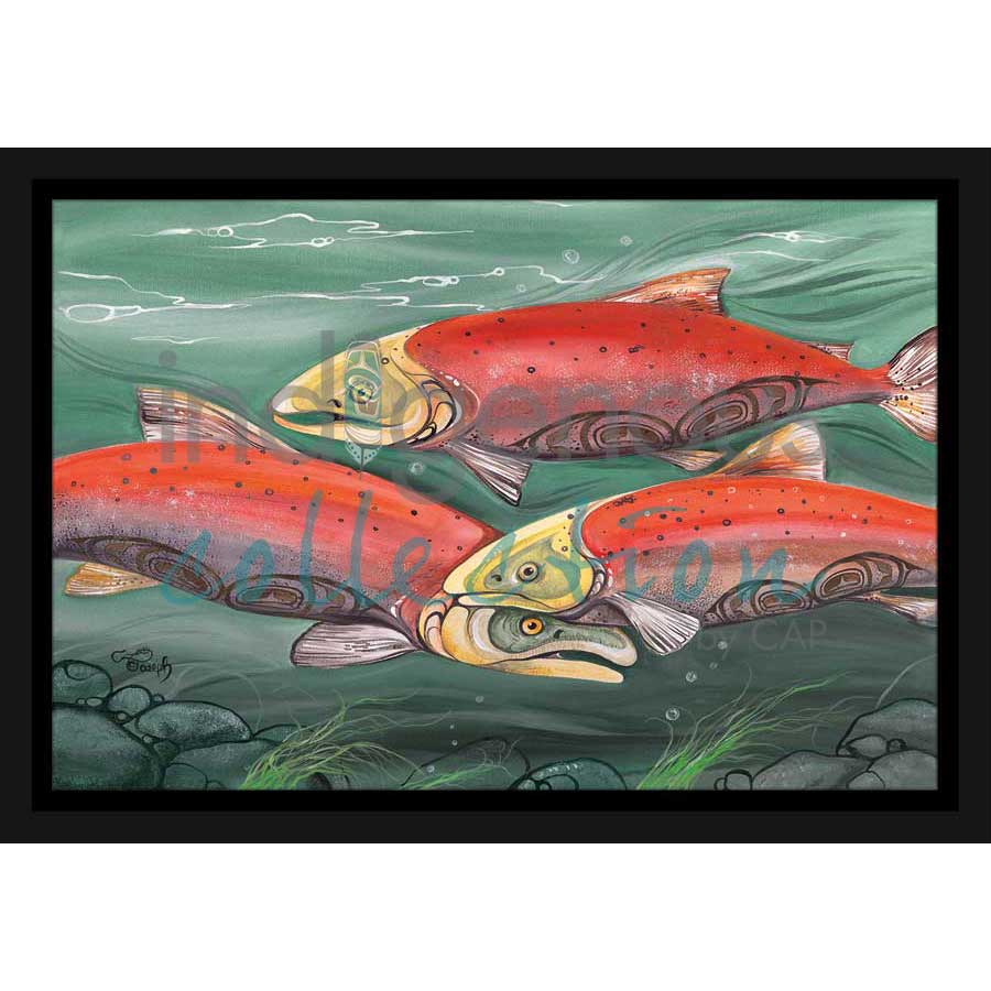 Salmon Run by artist Carla Joseph - Métis/Cree. Indigenous Collection