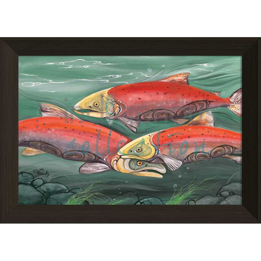 Salmon Run by artist Carla Joseph - Métis/Cree. Indigenous Collection